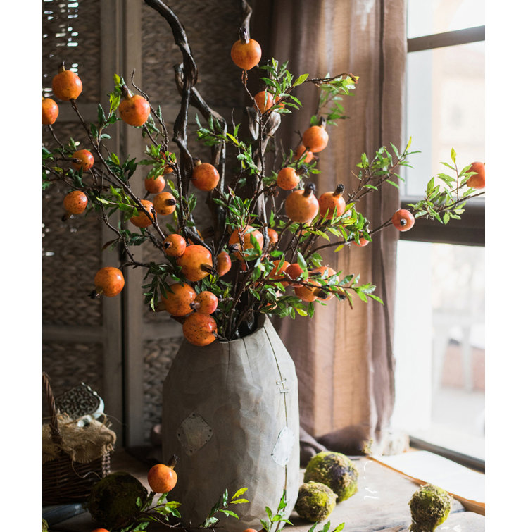 Rustic Artificial Pomegranate Fruit Stem & Reviews Birch Lane